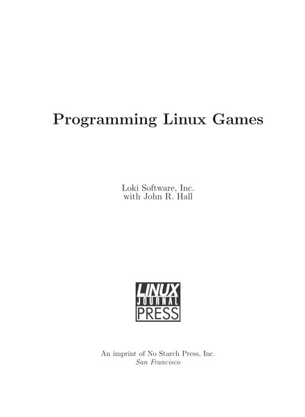 Linux Journal – Programming Linux Games