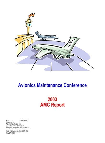 Avionics maintenance 2003