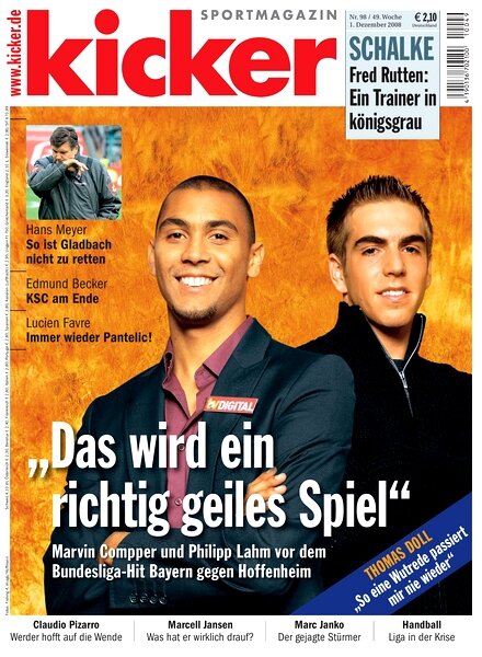Kicker Sportmagazin (Germany) — 1 December 2008 #98