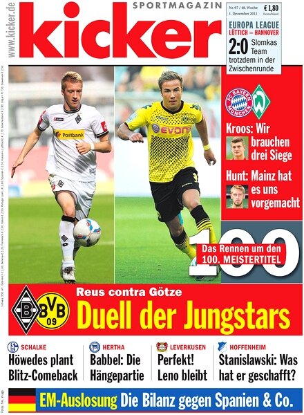 Kicker Sportmagazin (Germany) – 1 December 2011 #97