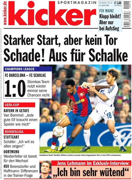 Kicker Sportmagazin (Germany) — 10 April 2008 #31