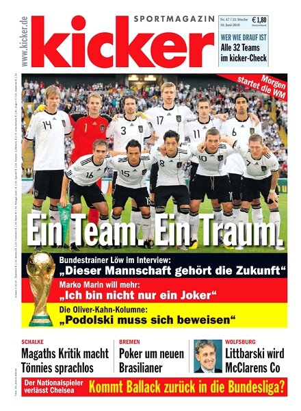 Kicker Sportmagazin (Germany) — 10 June 2010 #47
