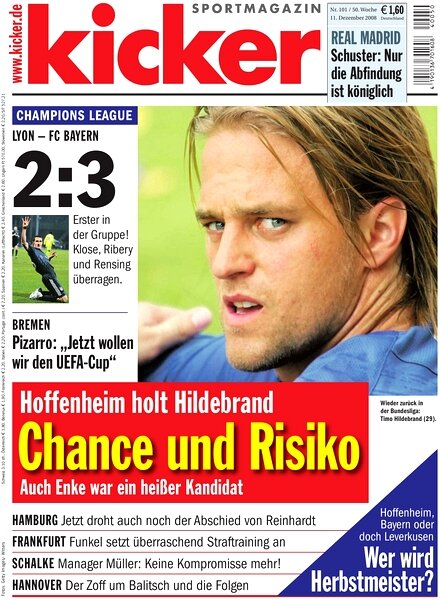 Kicker Sportmagazin (Germany) – 11 December 2008 #101