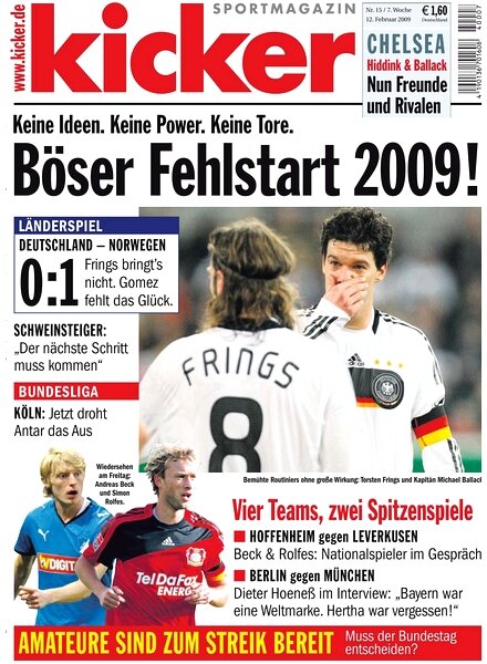 Kicker Sportmagazin (Germany) — 12 February 2009 #15