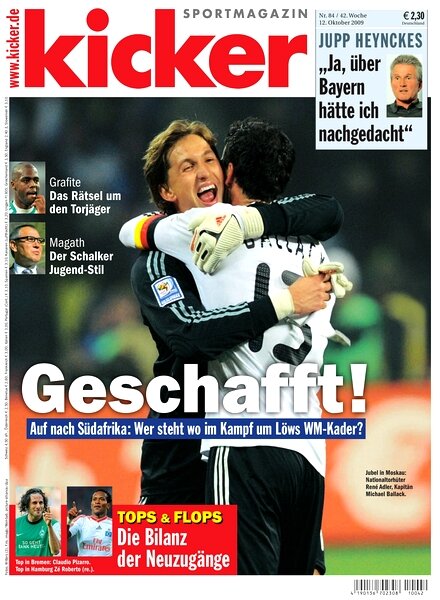 Kicker Sportmagazin (Germany) – 12 October 2009 #84