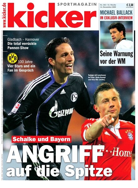 Kicker Sportmagazin (Germany) – 14 December 2009 #102