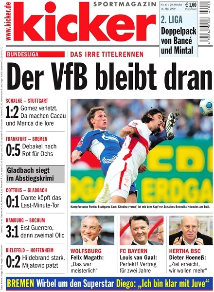 Kicker Sportmagazin (Germany) – 14 May 2009 #41