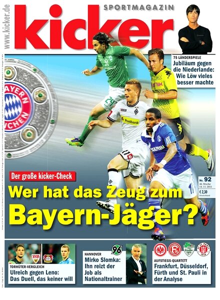 Kicker Sportmagazin (Germany) — 14 November 2011 #92