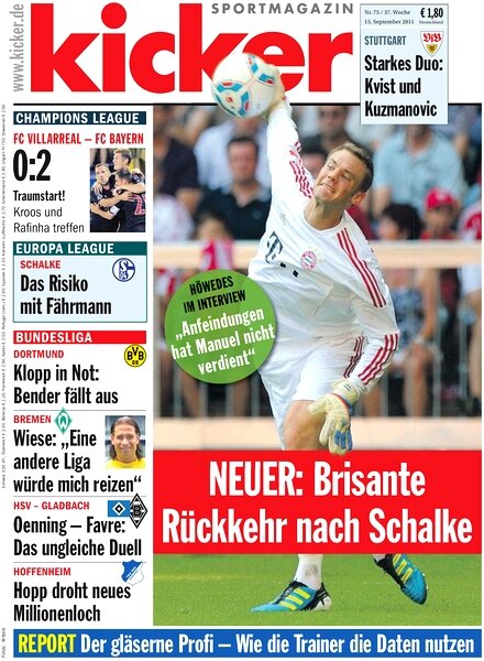 Kicker Sportmagazin (Germany) – 15 September 2011 #75