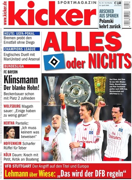 Kicker Sportmagazin (Germany) – 16 April 2009 #33