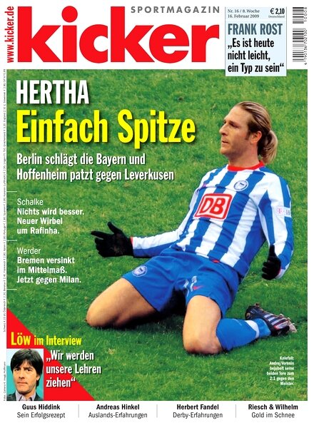 Kicker Sportmagazin (Germany) — 16 February 2009 #16
