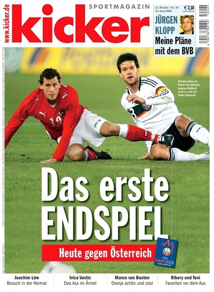 Kicker Sportmagazin (Germany) — 16 June 2008 #50