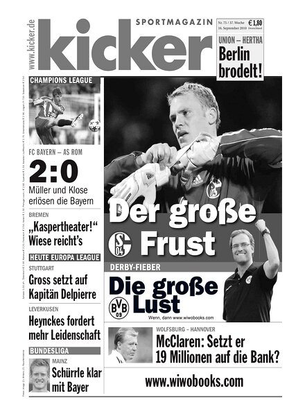 Kicker Sportmagazin (Germany) — 16 September 2010 #75