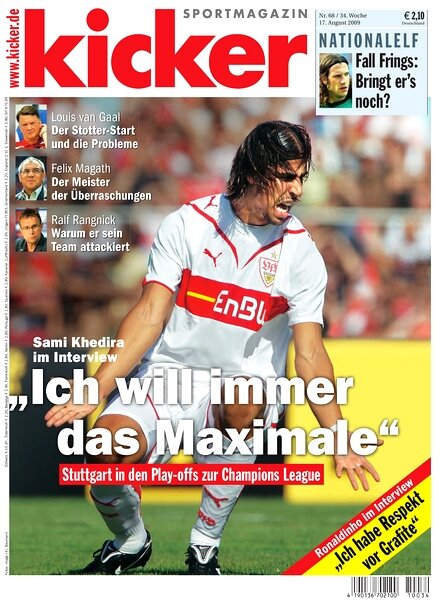 Kicker Sportmagazin (Germany) – 17 August 2009 #68
