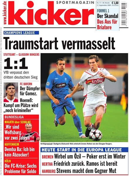 Kicker Sportmagazin (Germany) — 17 September 2009 #77