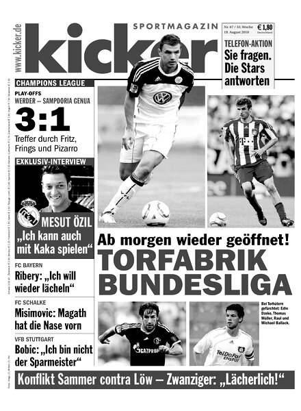 Kicker Sportmagazin (Germany) – 19 August 2010 #67