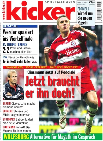 Kicker Sportmagazin (Germany) — 19 March 2009 #25