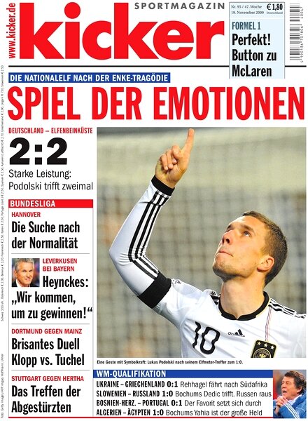 Kicker Sportmagazin (Germany) – 19 November 2009 #95