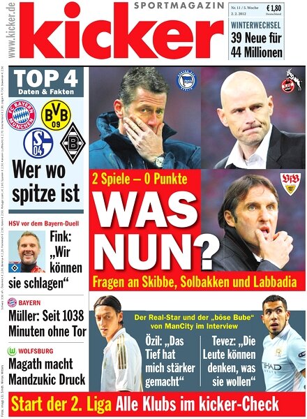 Kicker Sportmagazin (Germany) — 2 February 2012 #11