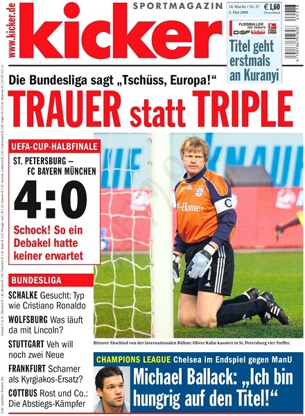 Kicker Sportmagazin (Germany) – 2 May 2008 #37