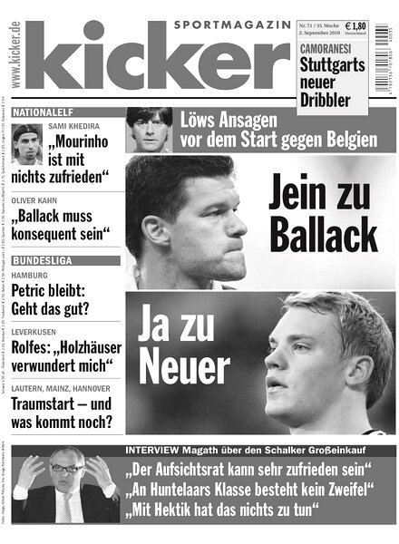 Kicker Sportmagazin (Germany) – 2 September 2010 #71
