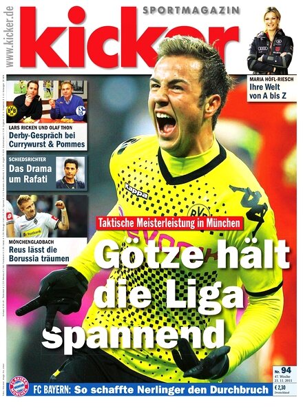 Kicker Sportmagazin (Germany) — 21 November 2011 #94