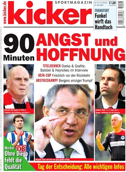 Kicker Sportmagazin (Germany) – 22 May 2009 #43