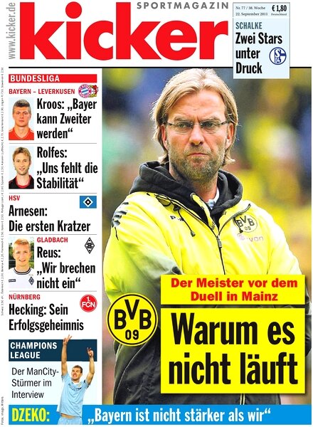 Kicker Sportmagazin (Germany) — 22 September 2011 #77