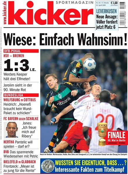 Kicker Sportmagazin (Germany) — 23 April 2009 #35