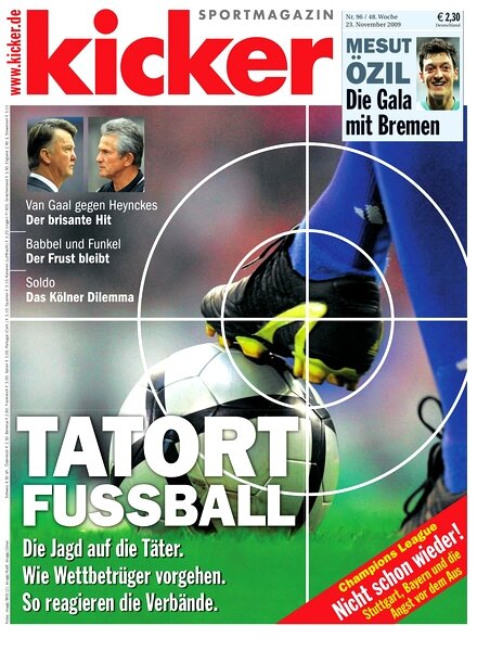 Kicker Sportmagazin (Germany) — 23 November 2009 #96