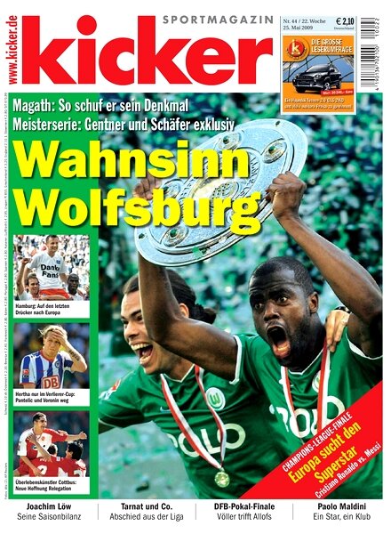 Kicker Sportmagazin (Germany) — 25 May 2009 #44