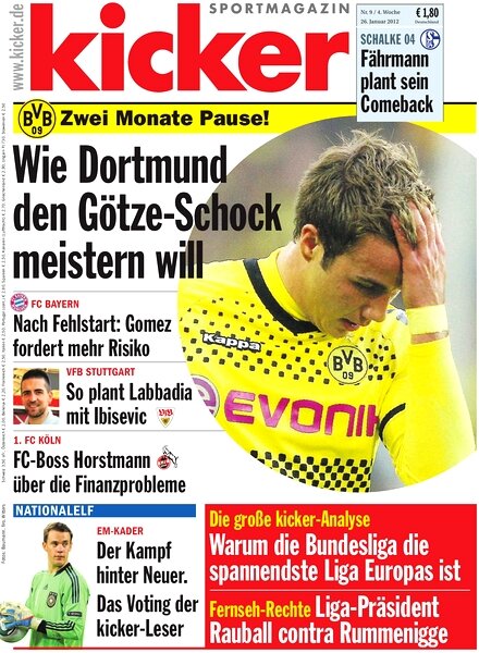 Kicker Sportmagazin (Germany) — 26 January 2012 #9