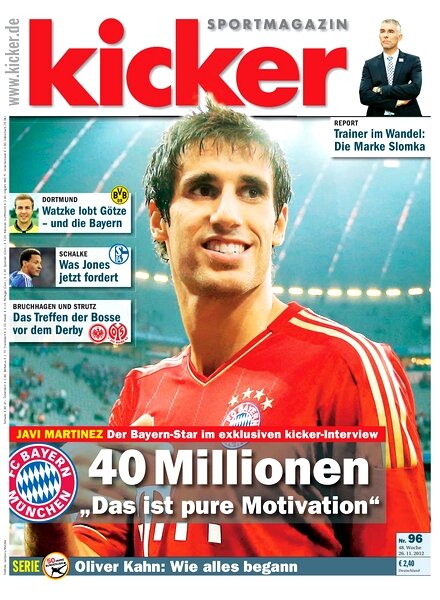Kicker Sportmagazin (Germany) — 26 November 2012 #96