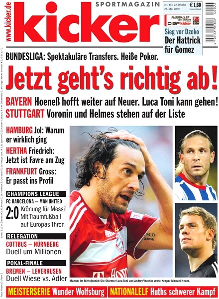 Kicker Sportmagazin (Germany) — 28 May 2009 #45