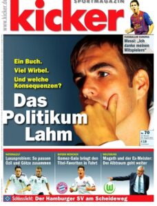 Kicker Sportmagazin (Germany) — 29 August 2011 #70