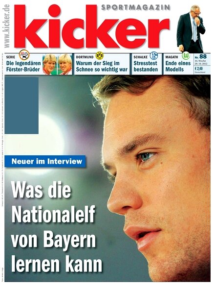 Kicker Sportmagazin (Germany) – 29 October 2012 #88