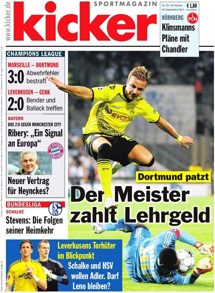 Kicker Sportmagazin (Germany) — 29 September 2011 #79