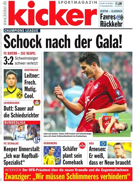 Kicker Sportmagazin (Germany) — 3 November 2011 #89