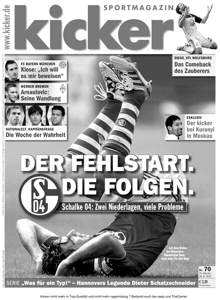 Kicker Sportmagazin (Germany) — 30 August 2010 #70