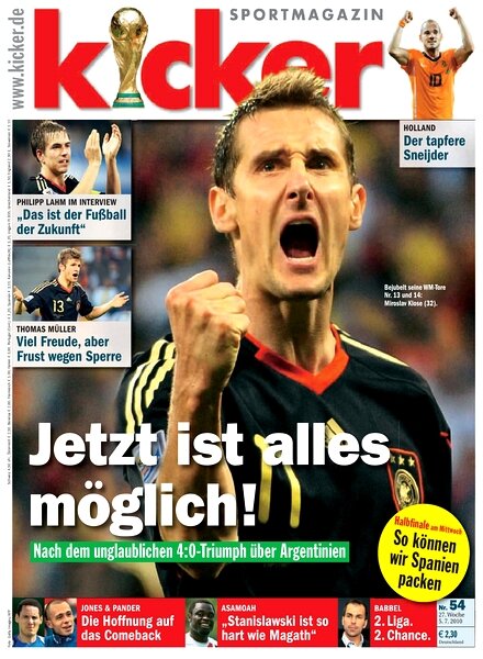 Kicker Sportmagazin (Germany) — 5 July 2010 #54