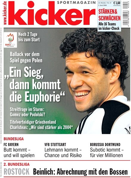 Kicker Sportmagazin (Germany) – 5 June 2008 #47