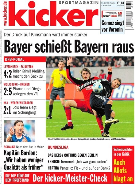 Kicker Sportmagazin (Germany) — 5 March 2009 #21