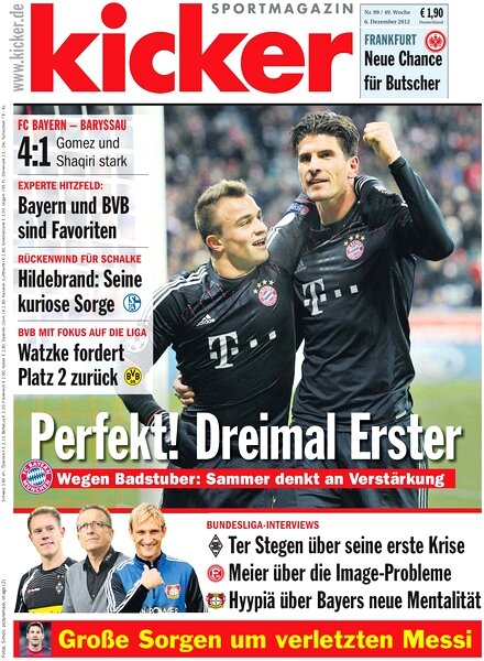 Kicker Sportmagazin (Germany) – 6 December 2012 #99