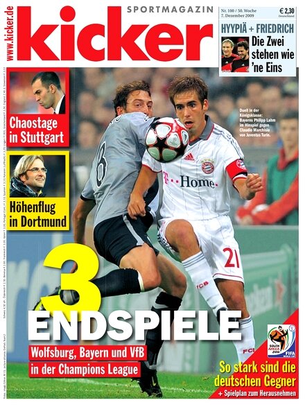 Kicker Sportmagazin (Germany) – 7 December 2009 #100