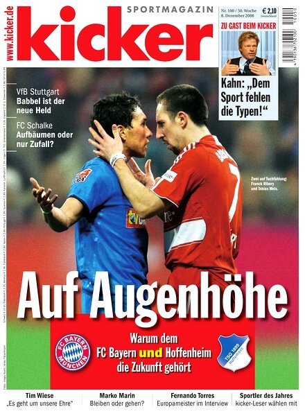 Kicker Sportmagazin (Germany) — 8 December 2008 #100