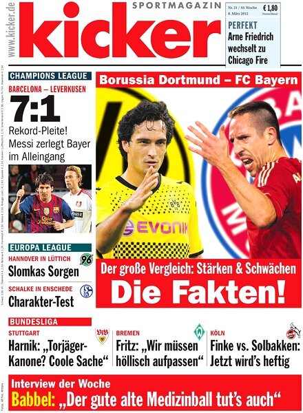 Kicker Sportmagazin (Germany) — 8 March 2012 #21