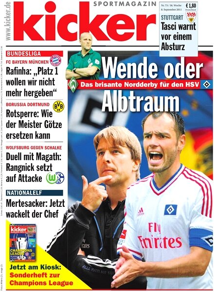 Kicker Sportmagazin (Germany) — 8 September 2011 #73