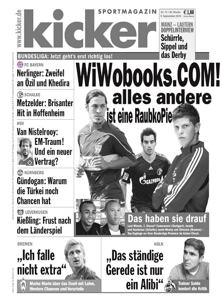 Kicker Sportmagazin (Germany) — 9 September 2010 #73