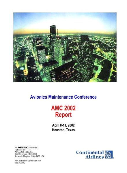 Avionics Maintenance Conference AMC — 2002