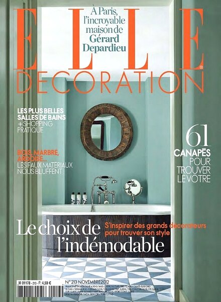 Elle Decoration (France) – November 2012